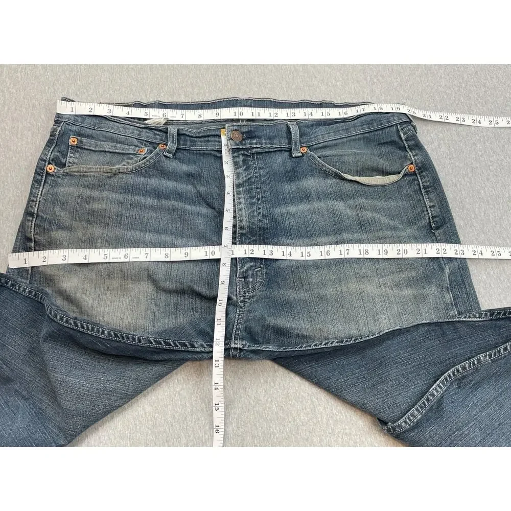 Levis 505 Jeans Mens 40 x 30 Blue Cotton Blend Stretch‎ Straight